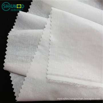 OEKO 100% Cotton Soft Shirt Collar Interlining Woven Fusible 110gsm Lining for Formal Shirt